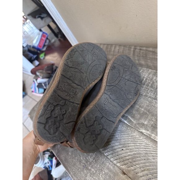 Børn Boc Concept Womens Shoes Gray Brown 10 M Temple Leather Ankle Boots Booties - Picture 5 of 5